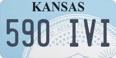 KS license plate 590IVI