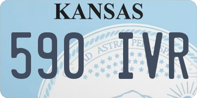 KS license plate 590IVR