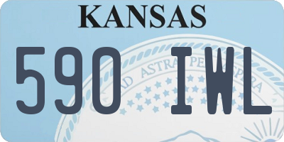 KS license plate 590IWL
