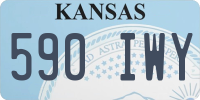 KS license plate 590IWY