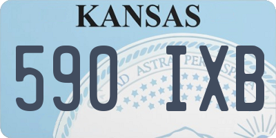 KS license plate 590IXB