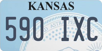 KS license plate 590IXC