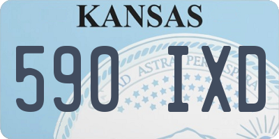 KS license plate 590IXD