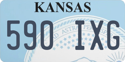 KS license plate 590IXG