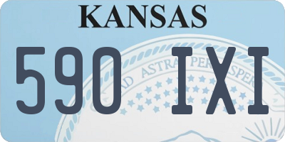 KS license plate 590IXI