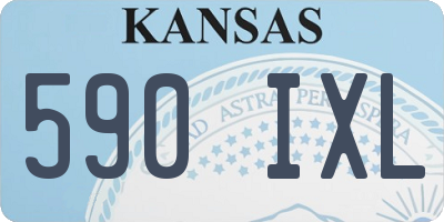 KS license plate 590IXL