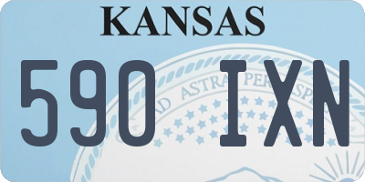 KS license plate 590IXN