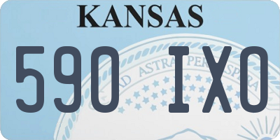 KS license plate 590IXO