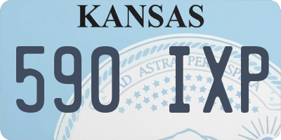 KS license plate 590IXP