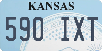 KS license plate 590IXT