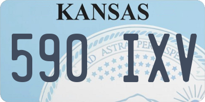 KS license plate 590IXV