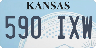 KS license plate 590IXW