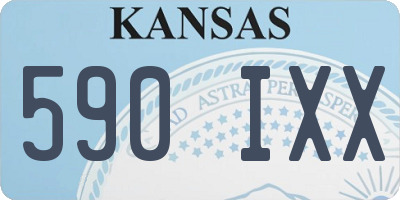 KS license plate 590IXX