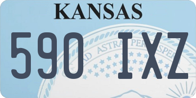 KS license plate 590IXZ