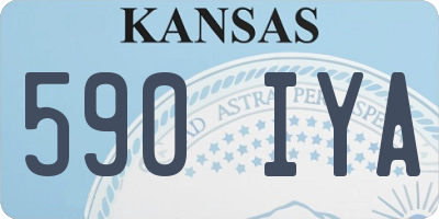 KS license plate 590IYA