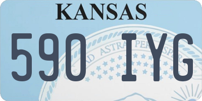 KS license plate 590IYG