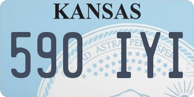 KS license plate 590IYI
