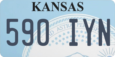 KS license plate 590IYN