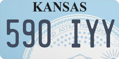 KS license plate 590IYY