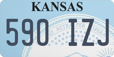 KS license plate 590IZJ