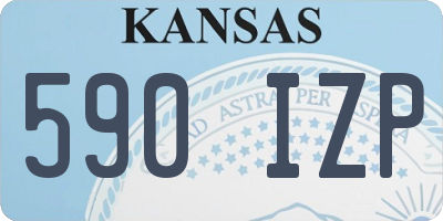 KS license plate 590IZP