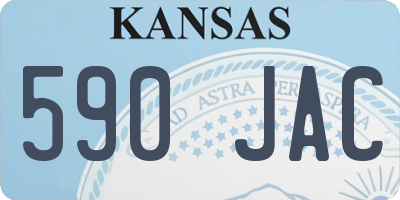 KS license plate 590JAC