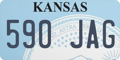 KS license plate 590JAG