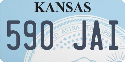 KS license plate 590JAI