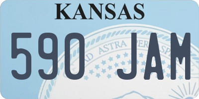 KS license plate 590JAM