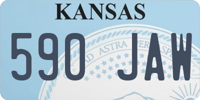 KS license plate 590JAW
