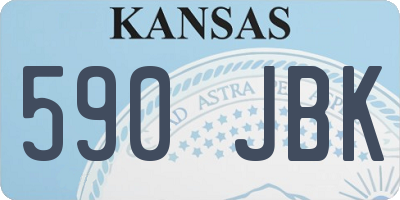 KS license plate 590JBK