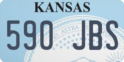 KS license plate 590JBS