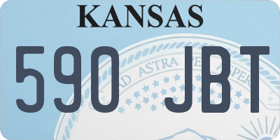 KS license plate 590JBT
