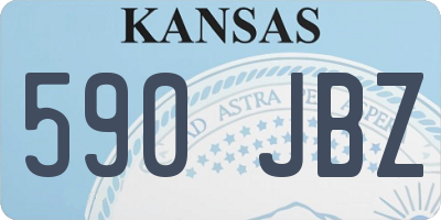 KS license plate 590JBZ