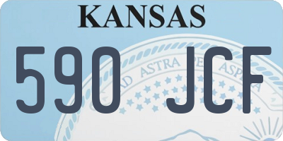 KS license plate 590JCF