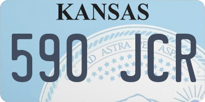 KS license plate 590JCR