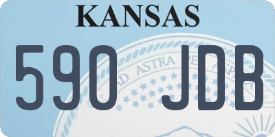 KS license plate 590JDB