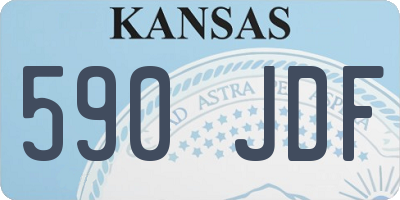 KS license plate 590JDF