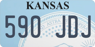 KS license plate 590JDJ