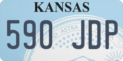KS license plate 590JDP