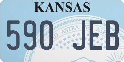 KS license plate 590JEB
