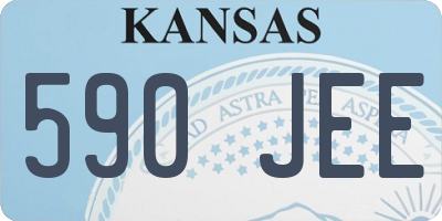 KS license plate 590JEE