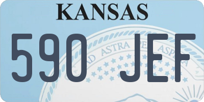 KS license plate 590JEF
