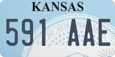 KS license plate 591AAE