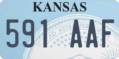 KS license plate 591AAF