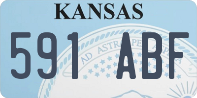 KS license plate 591ABF