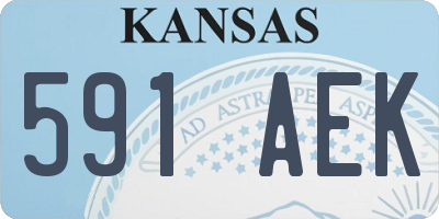 KS license plate 591AEK