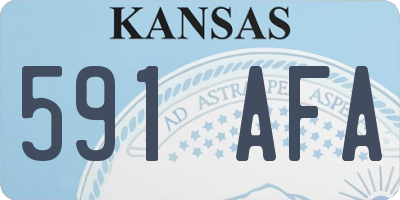 KS license plate 591AFA