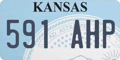 KS license plate 591AHP