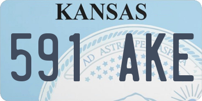 KS license plate 591AKE